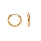 9 Karat Gelbgold Winzig 10 mm Creolen Ohrringe