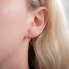 9 Karat Gelbgold 12 mm Schläfer Creolen Ohrringe