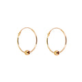 9 Karat Gelbgold Creolen Ohrringe mit 3 mm Anhänger