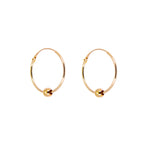 9 Karat Gelbgold Creolen Ohrringe mit 3 mm Anhänger
