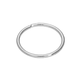9 Karat Weißgold 22Ga Einfach 7 mm Nasenring