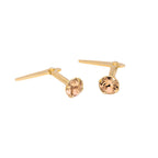 Vergoldetes Sterlingsilber & 3 mm Kristall Andralok Ohrstecker