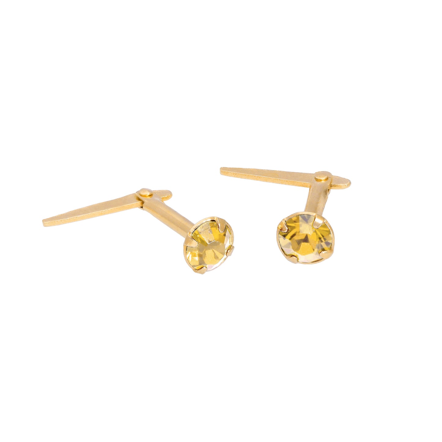 Vergoldetes Sterlingsilber & 3 mm Kristall Andralok Ohrstecker