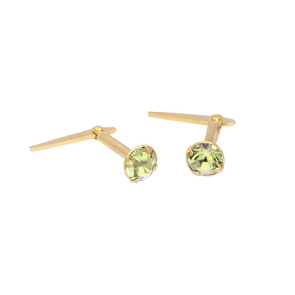 Vergoldetes Sterlingsilber & 3 mm Kristall Andralok Ohrstecker