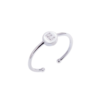 Sterling Silber Alphabet Buchstabe Schieberegler Perlenringe