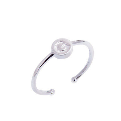 Sterling Silber Alphabet Buchstabe Schieberegler Perlenringe