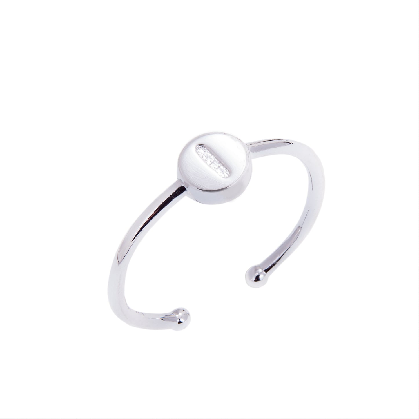 Sterling Silber Alphabet Buchstabe Schieberegler Perlenringe