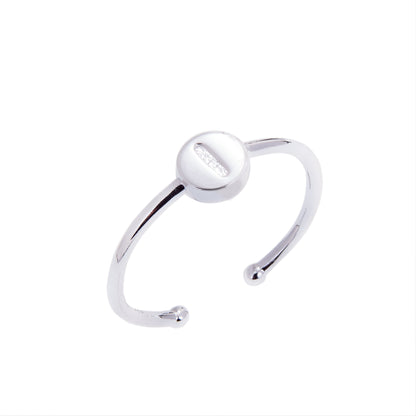 Sterling Silber Alphabet Buchstabe Schieberegler Perlenringe