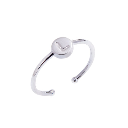 Sterling Silber Alphabet Buchstabe Schieberegler Perlenringe