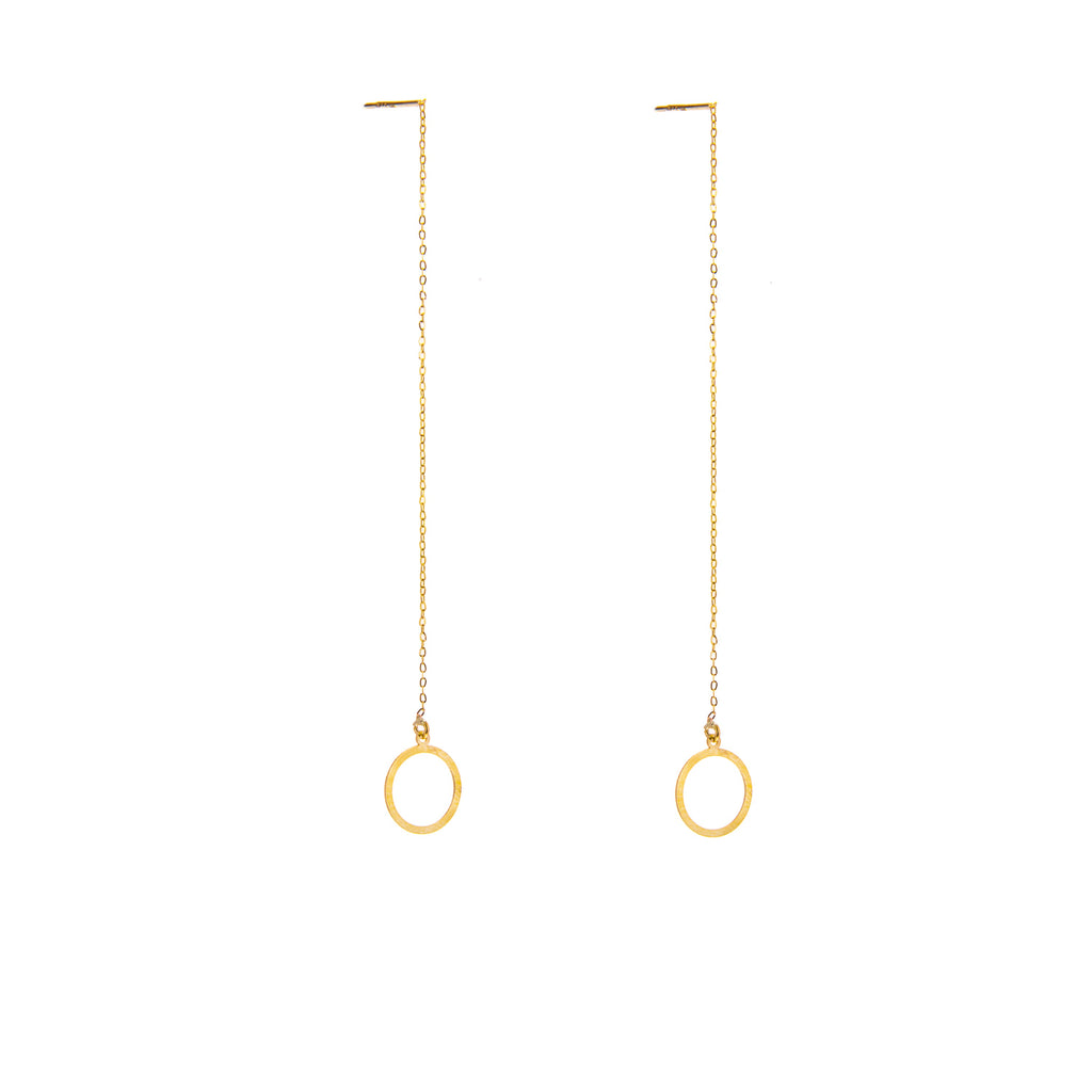 9 Karat Gold Karmakreis Durchzieher Ohrringe