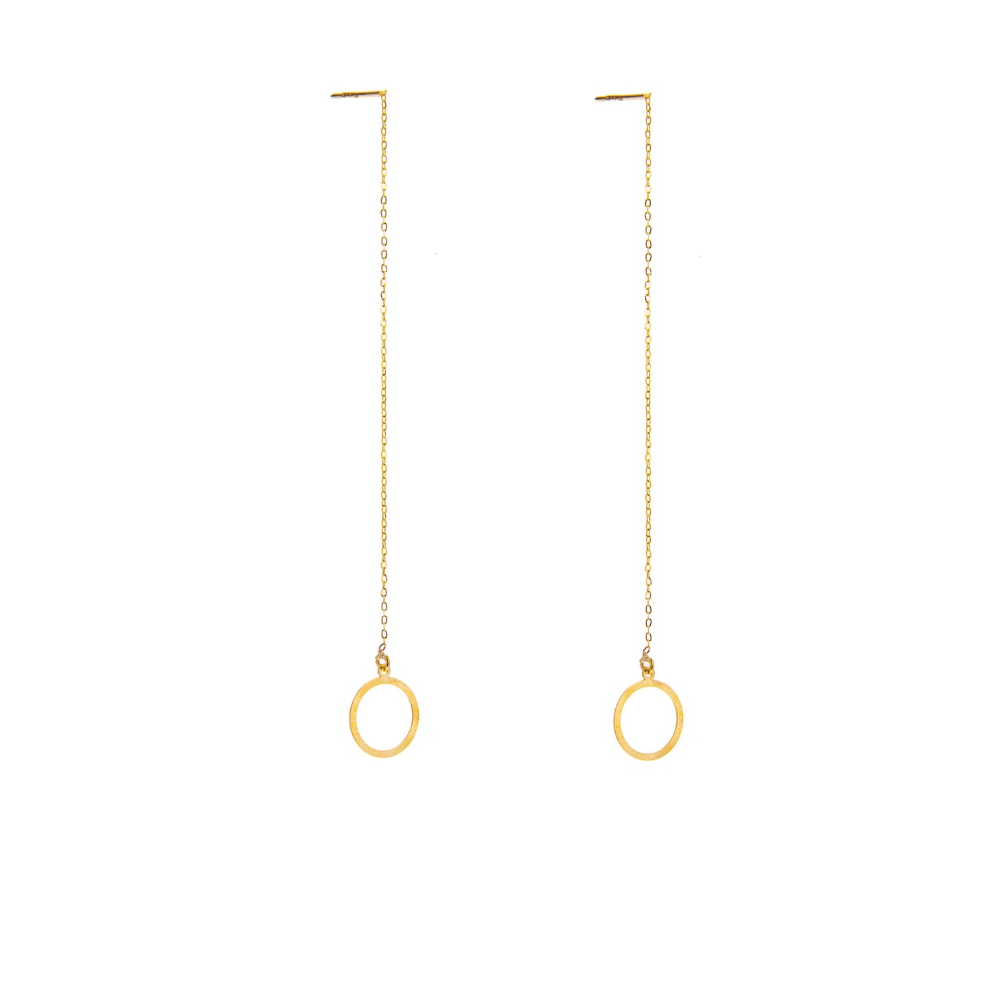 9 Karat Gold Karmakreis Durchzieher Ohrringe