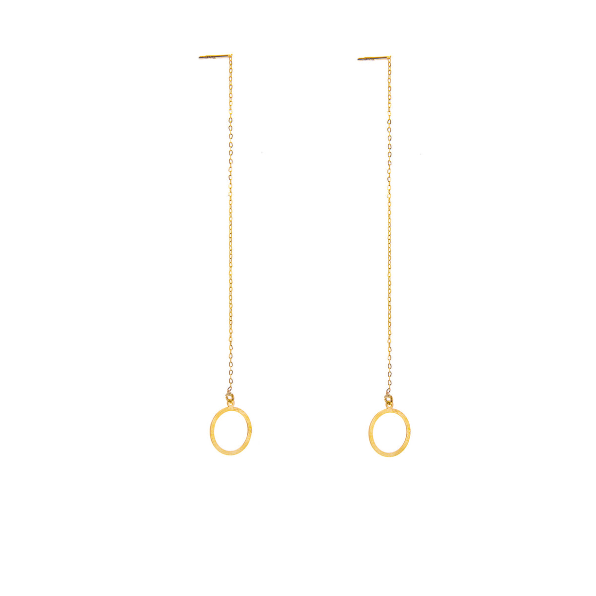 9 Karat Gold Karmakreis Durchzieher Ohrringe