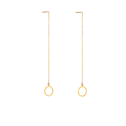 9 Karat Gold Karmakreis Durchzieher Ohrringe
