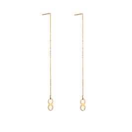 9 Karat Gold Unendlichkeitsschleife Durchzieher Ohrringe