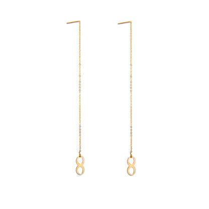 9 Karat Gold Unendlichkeitsschleife Durchzieher Ohrringe