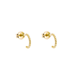9 Karat Gold Kunstperlen Offen Creolen Ohrstecker