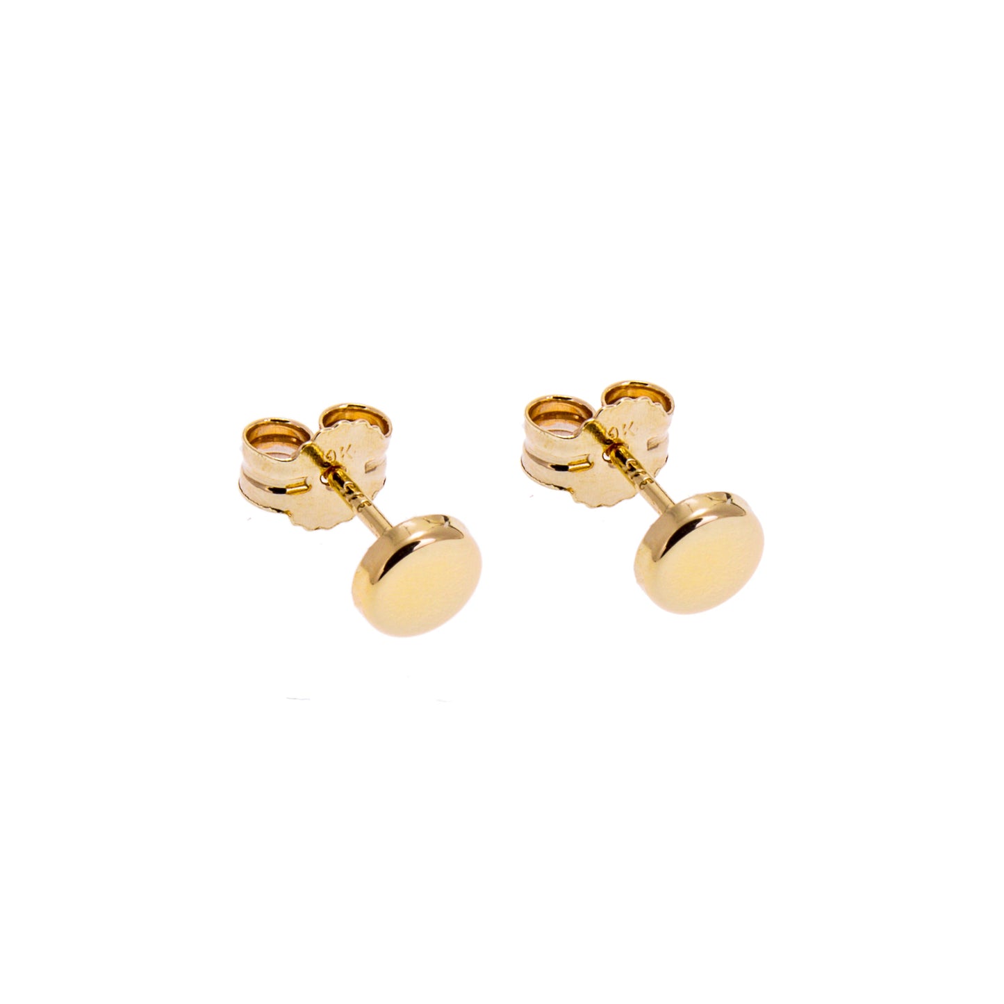 9 Karat Gold Kreis Rund Ohrstecker