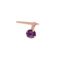 Rosévergoldetes Sterlingsilber 3 mm CZ Kristall Andralok Nasenstecker