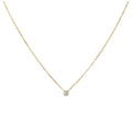 9 Karat Gold Überschliff 0,03 Karat Diamant 40,5 cm Halskette