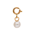 9 Karat Gold 4 mm Süßwasserperle Anhänger zum Anklipsen