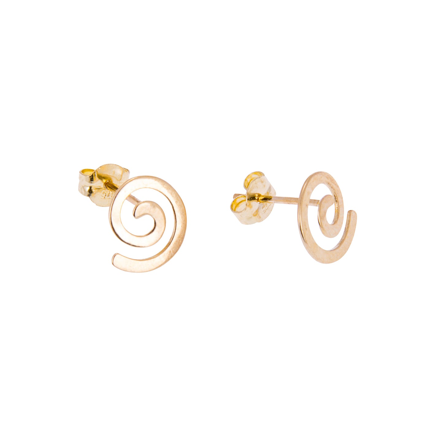 9 Karat Gold Spiralmuster Ohrstecker