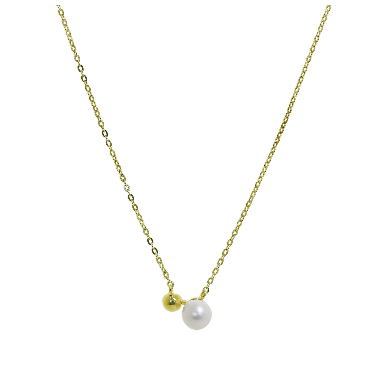 9 Karat Gold Kugel Süßwasserperle Halskette