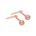 Rosévergoldetes Sterlingsilber 3-5 mm Kugel Andralok Ohrstecker