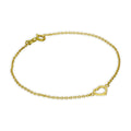 Armband mit Rolo-Kette und offenem Herz aus vergoldetem Sterlingsilber
