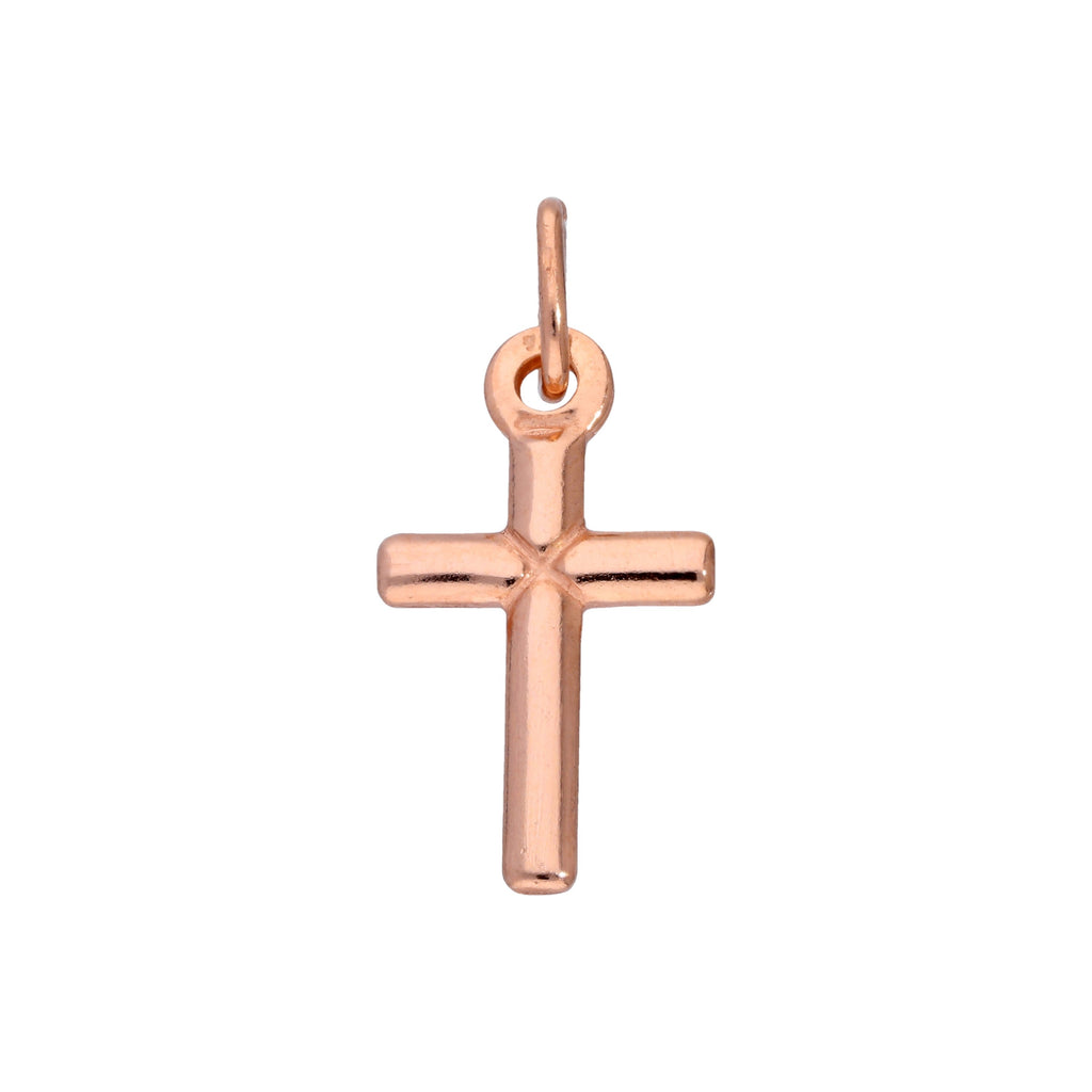 Rosévergoldet Sterlingsilber Klein Kreuz Anhänger
