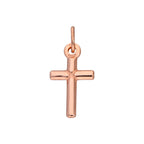 Rosévergoldet Sterlingsilber Klein Kreuz Anhänger