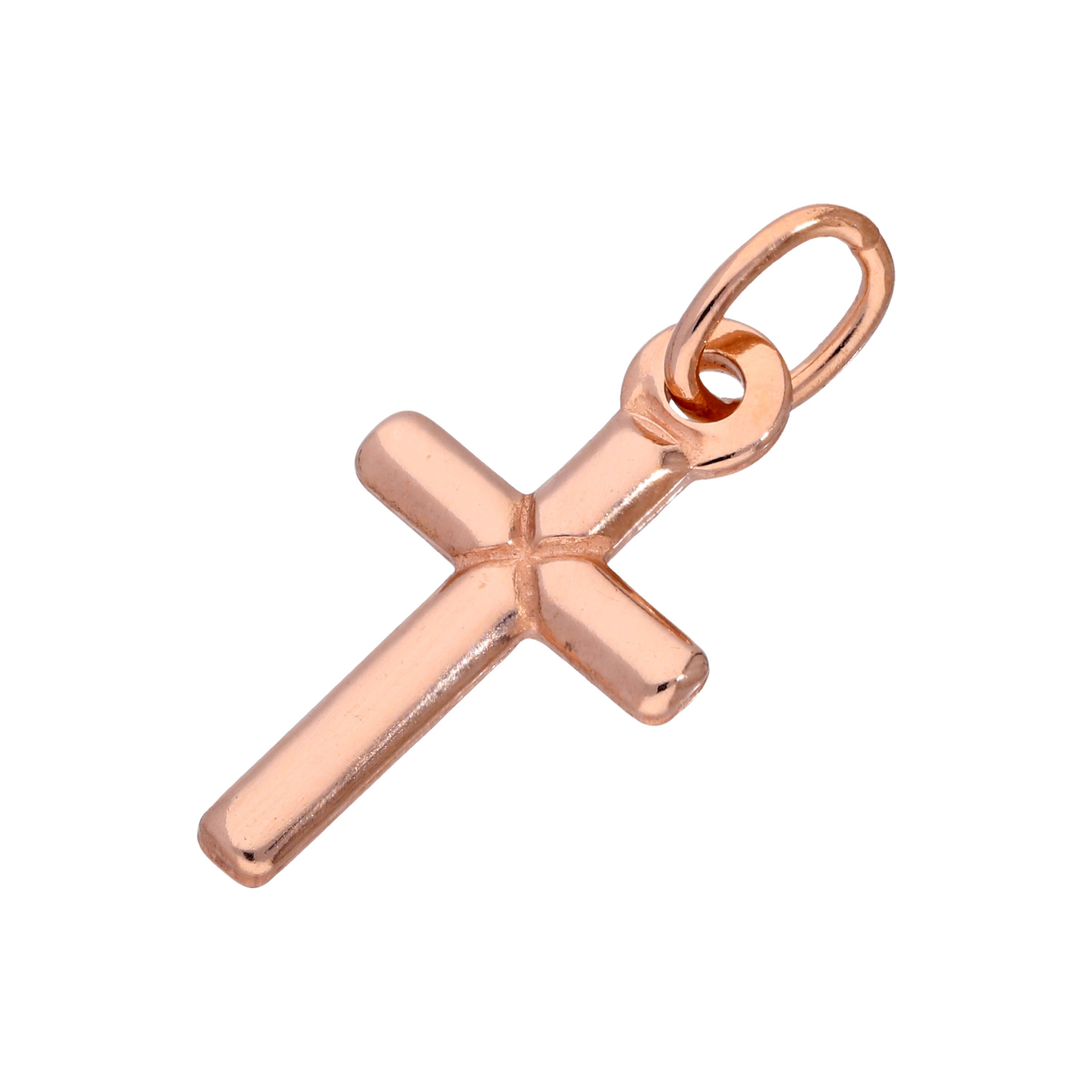 Rosévergoldet Sterlingsilber Klein Kreuz Anhänger