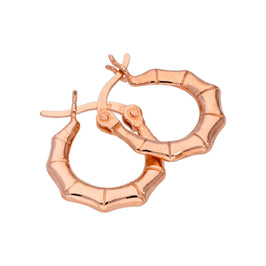 Rosévergoldet Sterlingsilber 13 mm Creolen Ohrringe