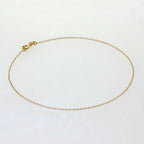 Vergoldet Sterlingsilber Fein Belcher Fußkette - 25,5 cm