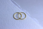 Vergoldet Sterlingsilber 9 mm Creolen Ohrringe