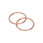 Rosévergoldet Sterlingsilber 9 mm Creolen Ohrringe