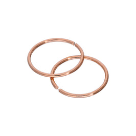 Rosévergoldet Sterlingsilber 9 mm Creolen Ohrringe