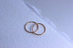 Rosévergoldet Sterlingsilber 9 mm Creolen Ohrringe