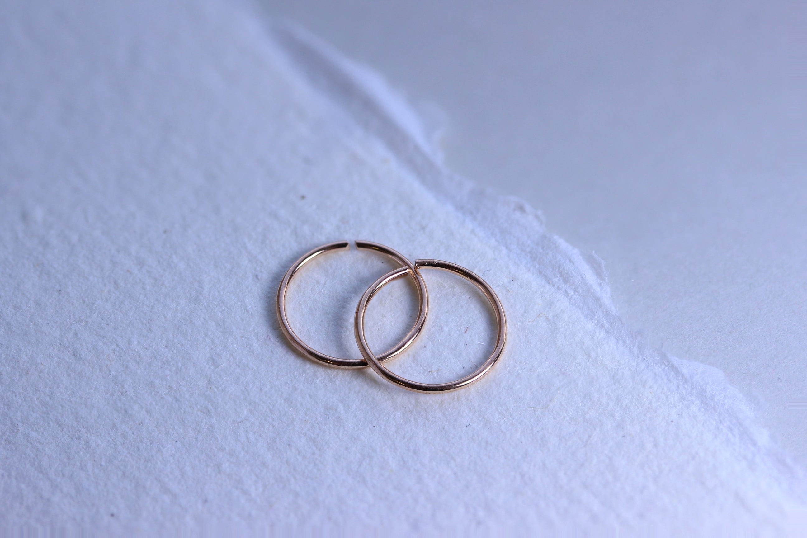 Rosévergoldet Sterlingsilber 9 mm Creolen Ohrringe