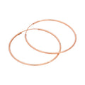 Rosévergoldet Sterlingsilber 40 mm Schläfer Creolen Ohrringe