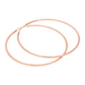 Rosévergoldet Sterlingsilber 50 mm Schläfer Creolen Ohrringe