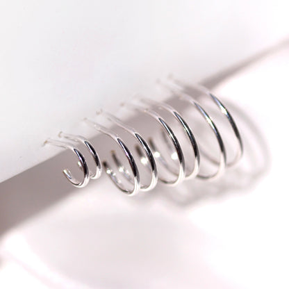 Offene 8-16mm Ohrstecker aus Sterling Silber