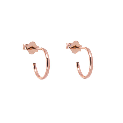 Offene 8-16mm Ohrstecker aus Sterling Silber, rosévergoldet