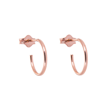 Offene 8-16mm Ohrstecker aus Sterling Silber, rosévergoldet