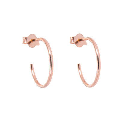 Offene 8-16mm Ohrstecker aus Sterling Silber, rosévergoldet