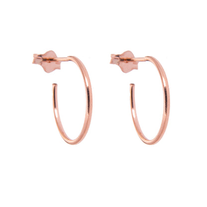 Offene 8-16mm Ohrstecker aus Sterling Silber, rosévergoldet