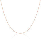 Roségold-beschichtete Sterlingsilber-Fuchsschwanzkette 14–28 Zoll