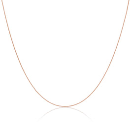 Roségold-beschichtete Sterlingsilber-Fuchsschwanzkette 35–70 cm