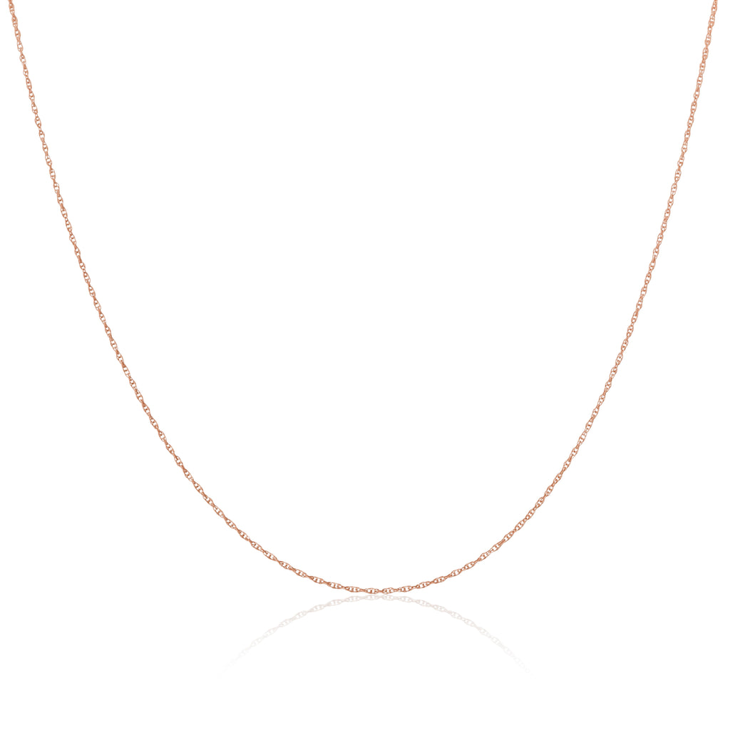 Roségold-beschichtetes Sterlingsilber 14–28 Zoll Prince of Wales-Kette