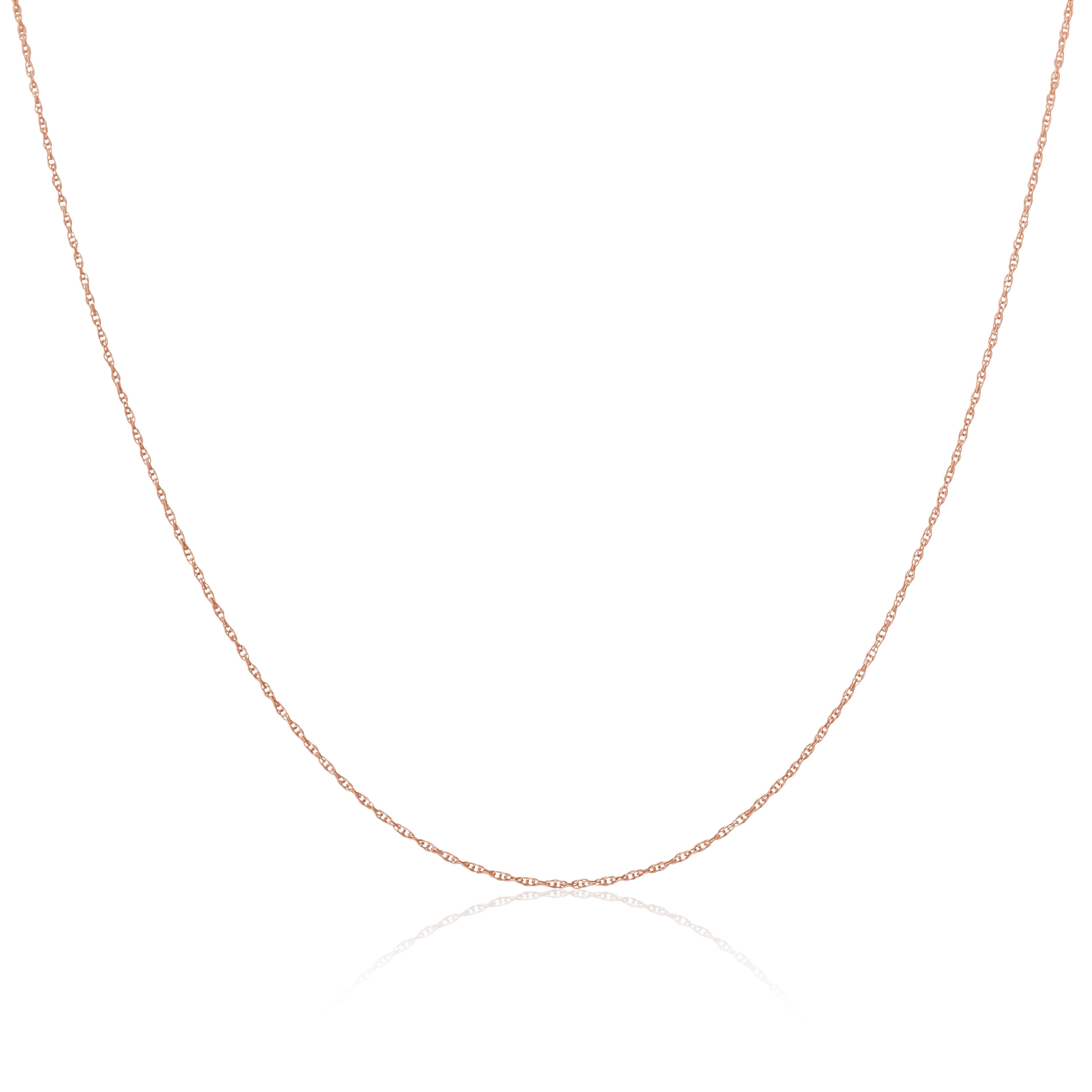 Roségold-beschichtetes Sterlingsilber 14–28 Zoll Prince of Wales-Kette