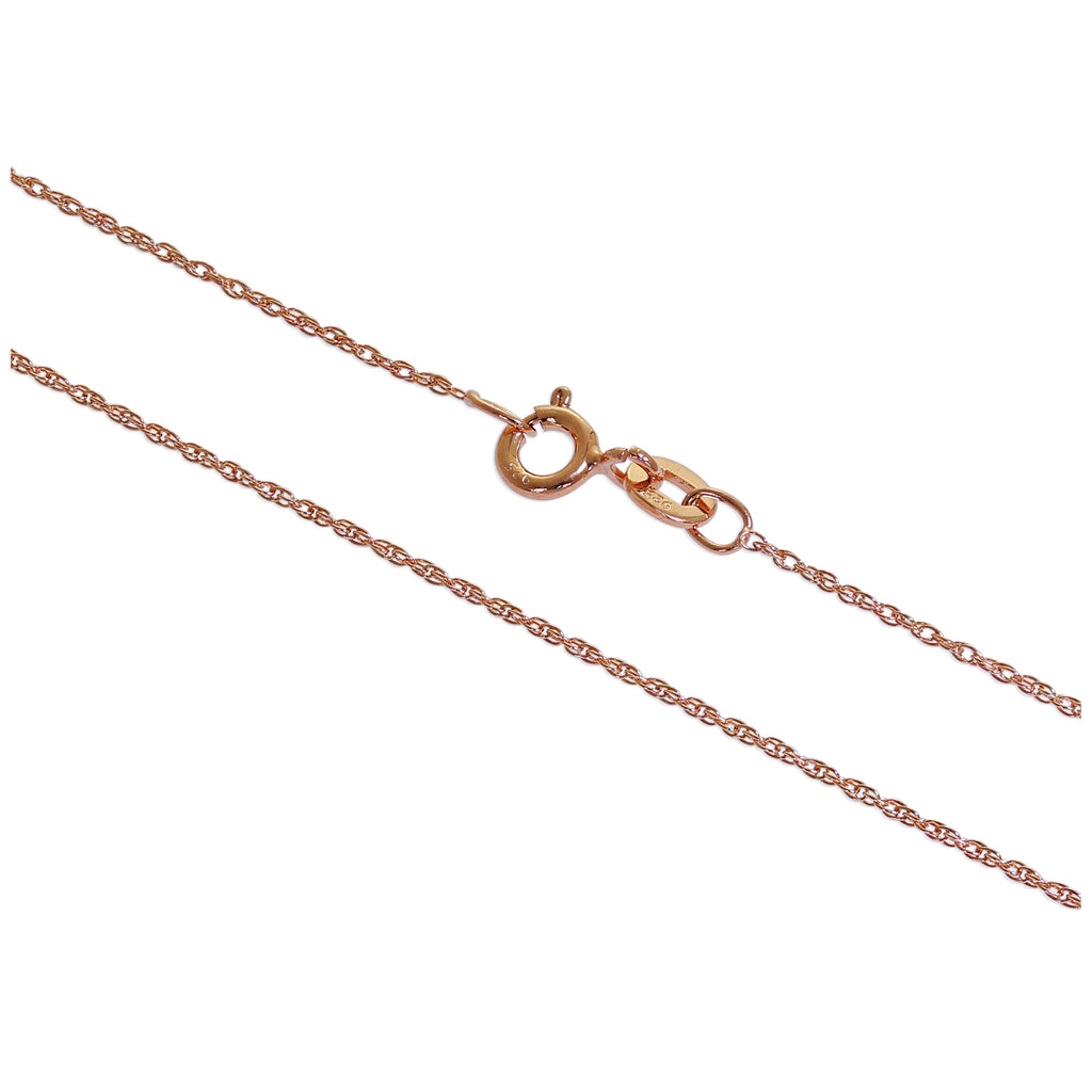 Roségold-beschichtetes Sterlingsilber 14–28 Zoll Prince of Wales-Kette